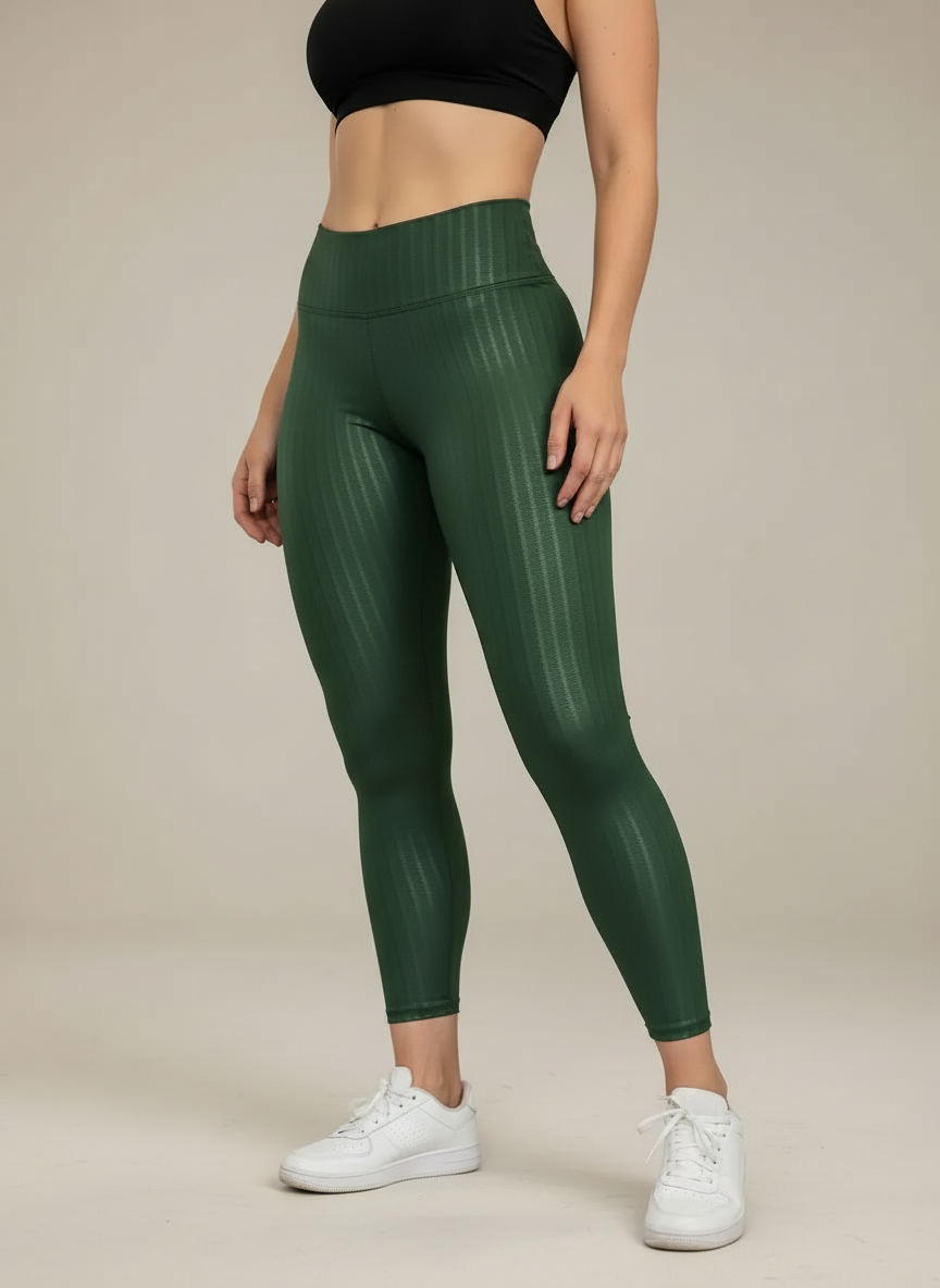Legging 3D Modeladora Brilhante Cós Alto
