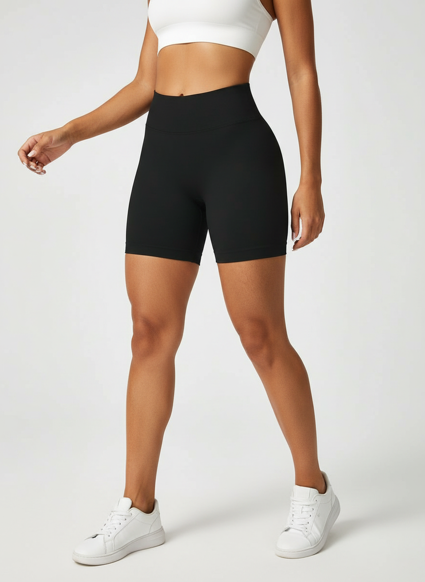 Short Esportivo Cós Contrastante Costas Franzida