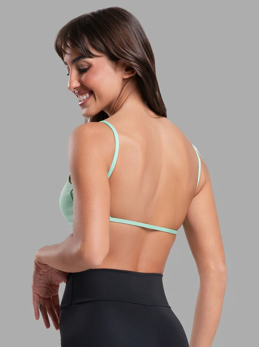 Top Fitness Costa Nua Alça Fina