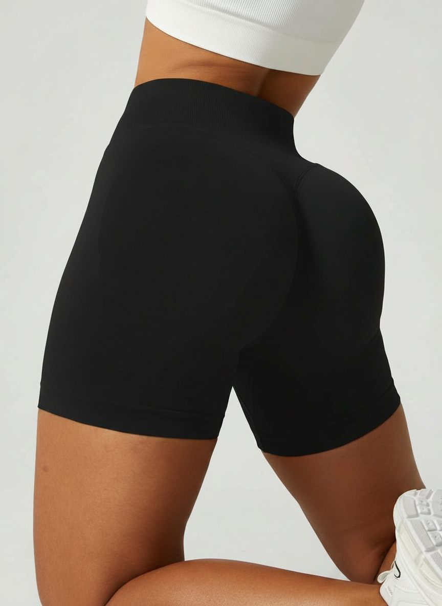 Short Esportivo Cós Contrastante Costas Franzida