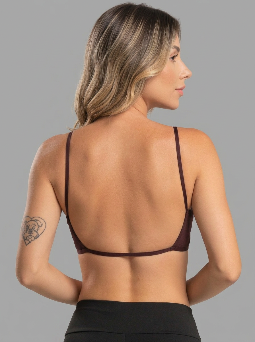 Top Fitness Costa Nua Alça Fina