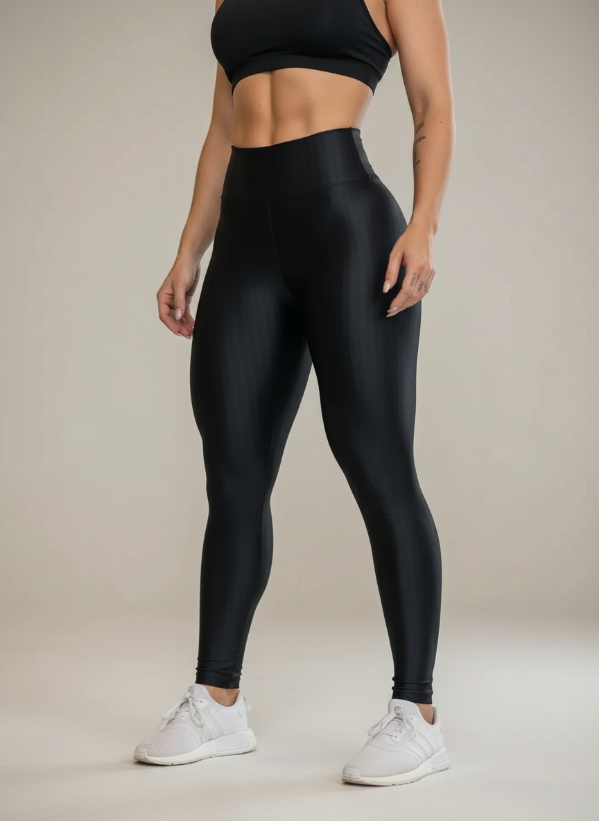 Legging 3D Modeladora Brilhante Cós Alto