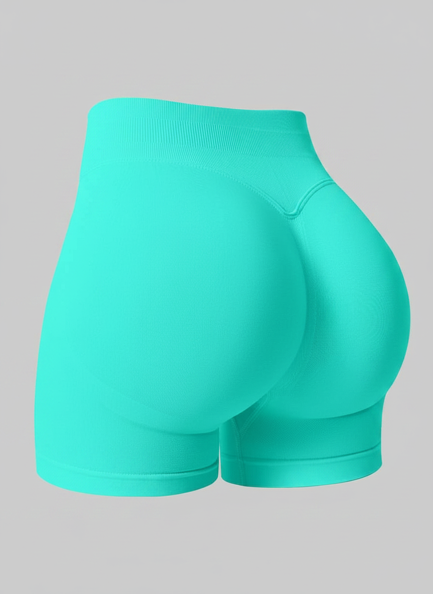 Short Esportivo Cós Contrastante Costas Franzida