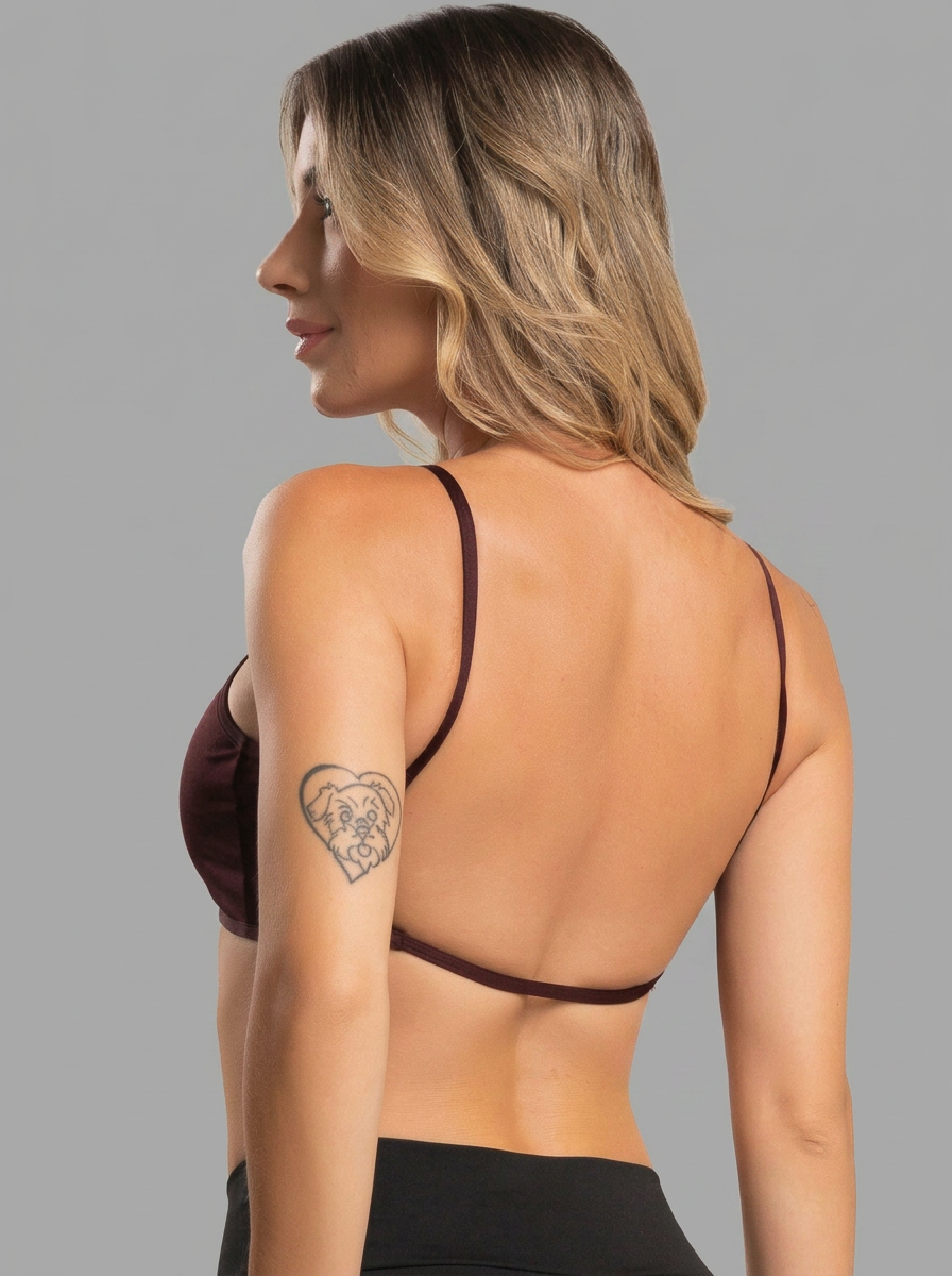 Top Fitness Costa Nua Alça Fina