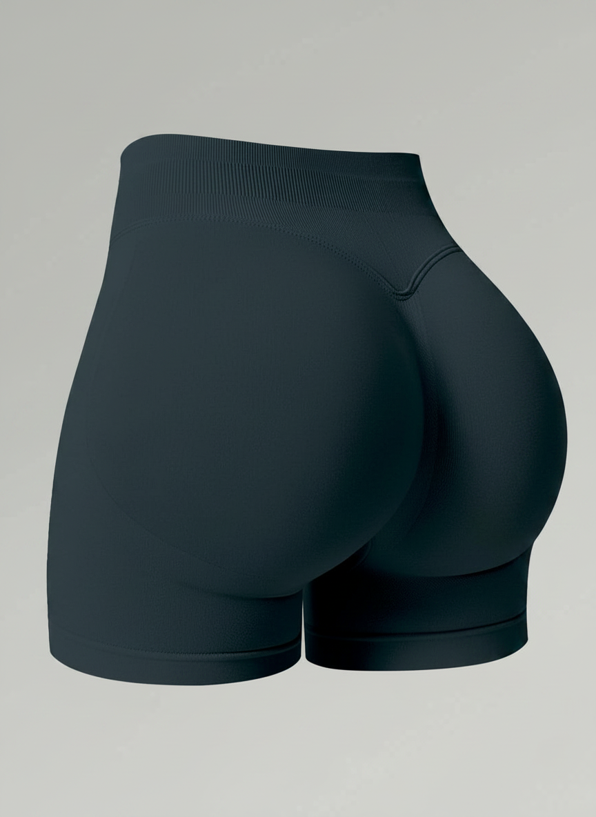 Short Esportivo Cós Contrastante Costas Franzida