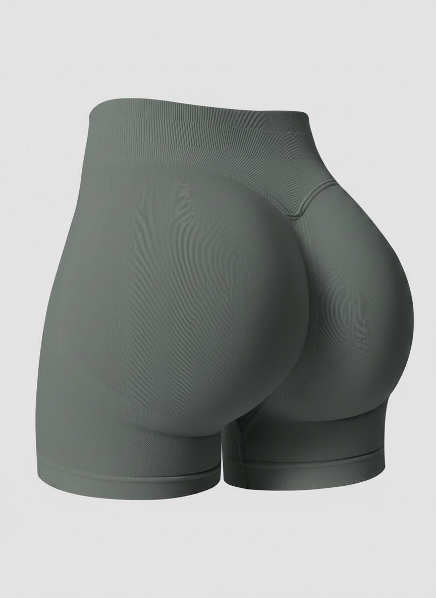 Short Esportivo Cós Contrastante Costas Franzida