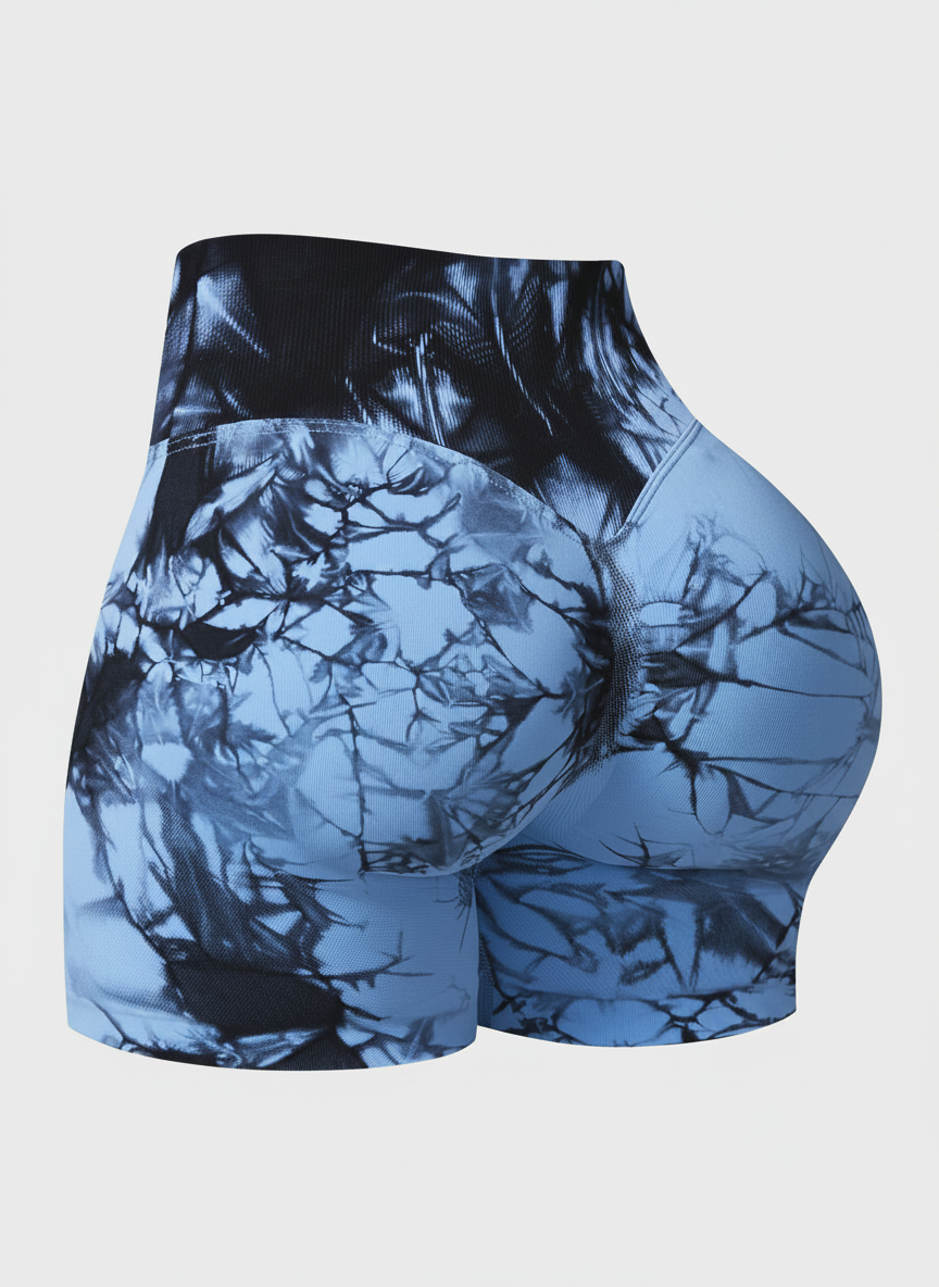 Short Esportivo Cós Contrastante Costas Franzida