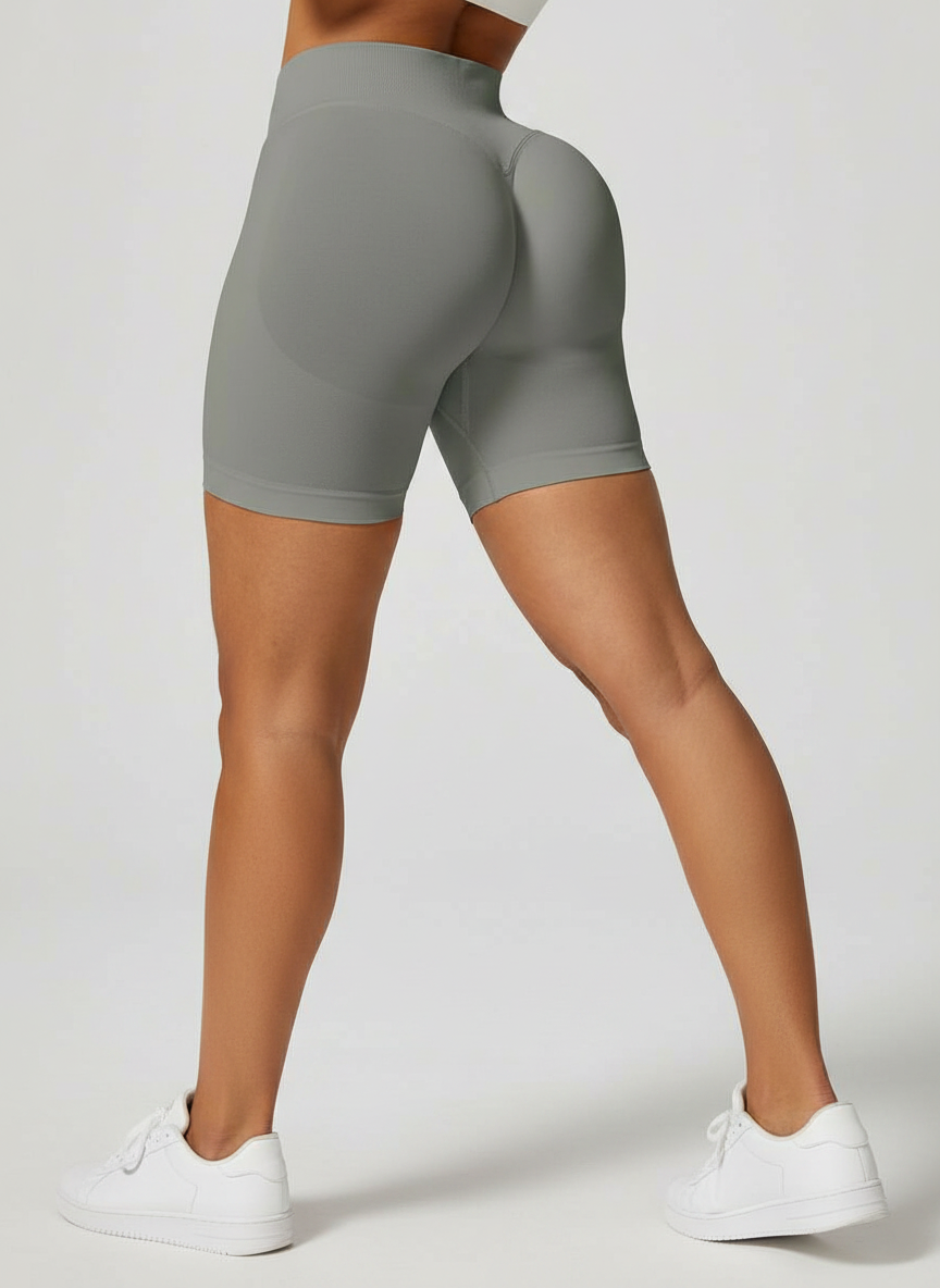Short Esportivo Cós Contrastante Costas Franzida