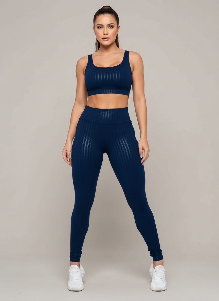 Legging 3D Modeladora Brilhante Cós Alto