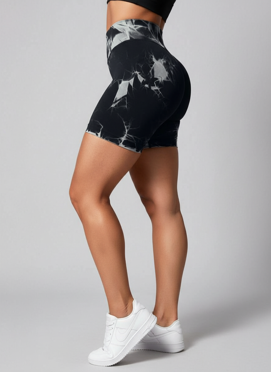 Short Esportivo Cós Contrastante Costas Franzida