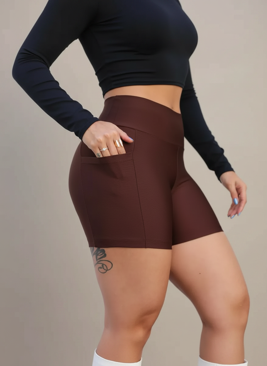 Shorts Fitness Modelador com Bolso
