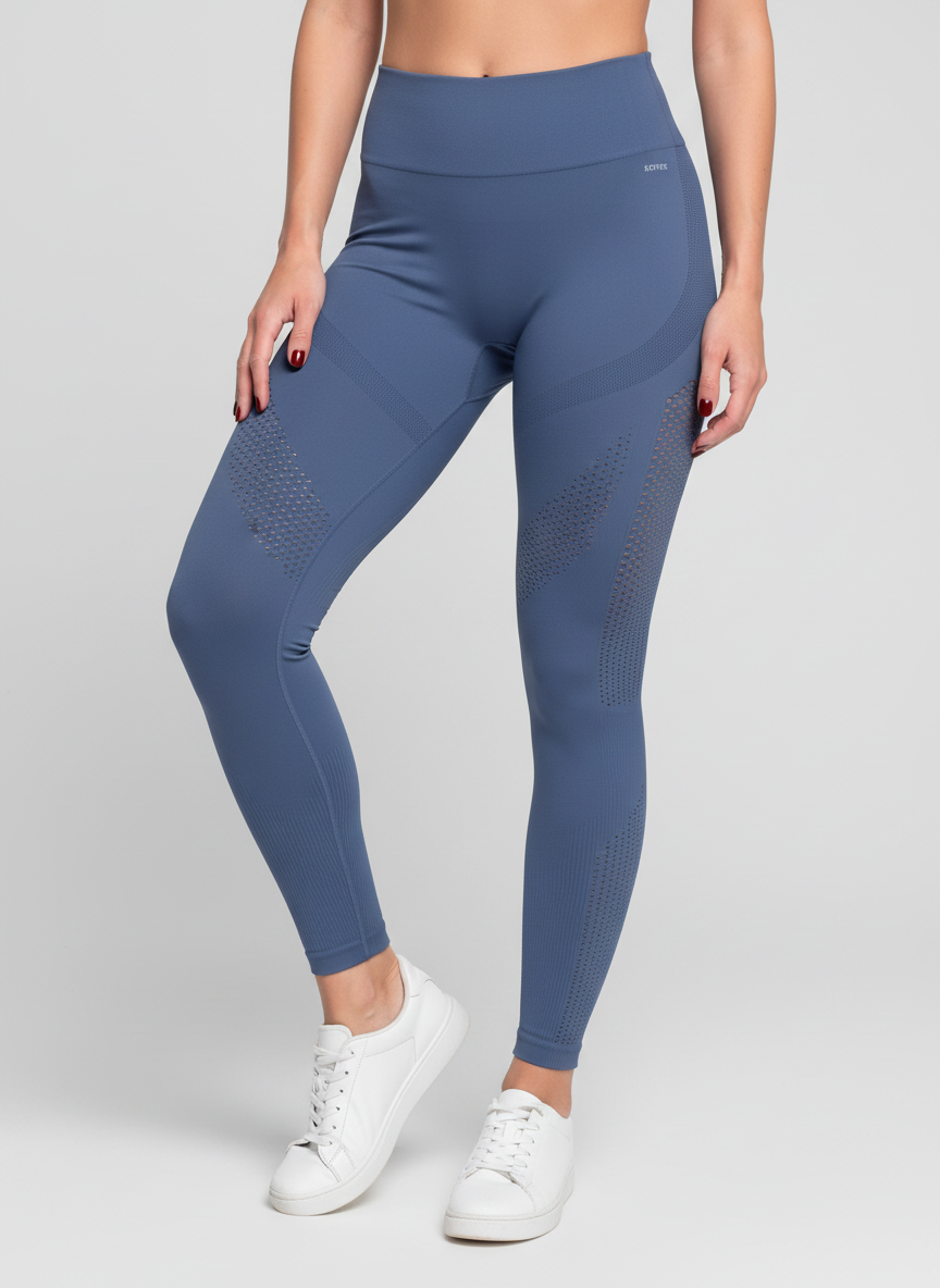 Legging Cintura Alta Microfuros