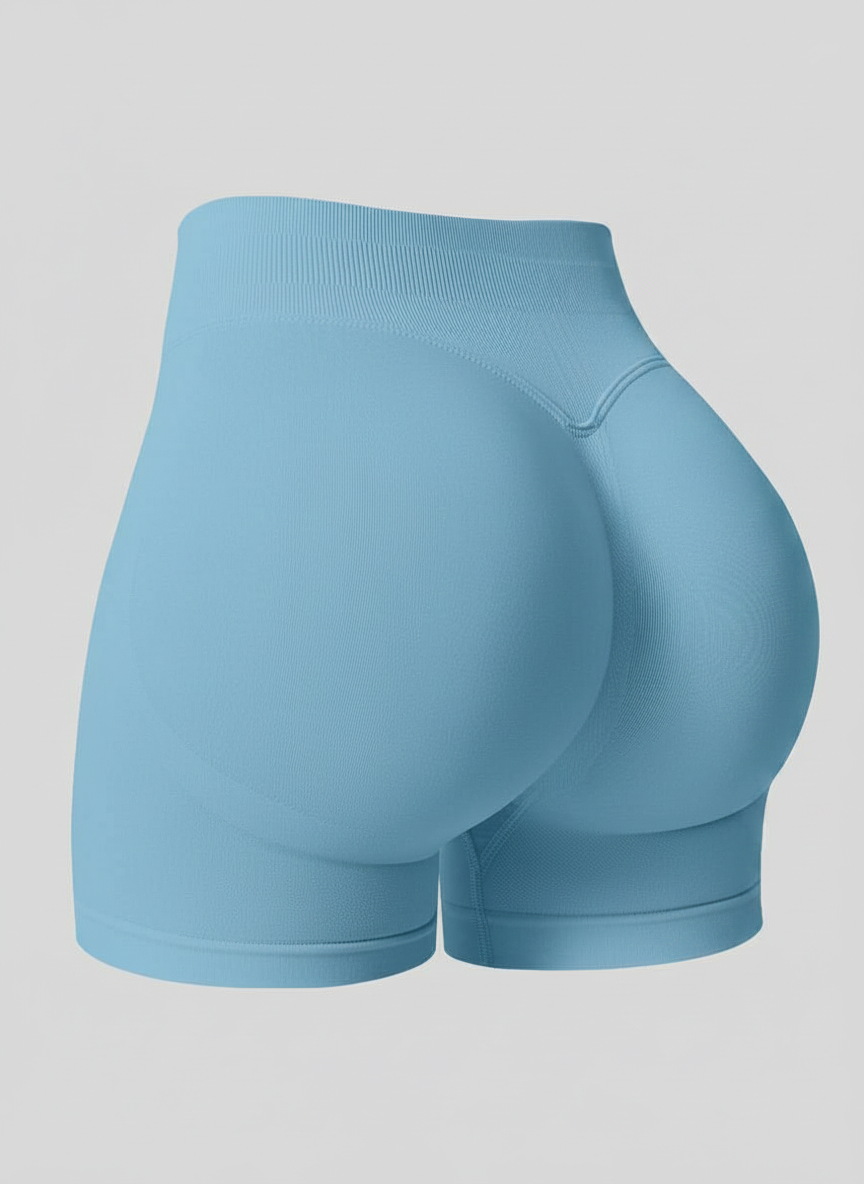 Short Esportivo Cós Contrastante Costas Franzida