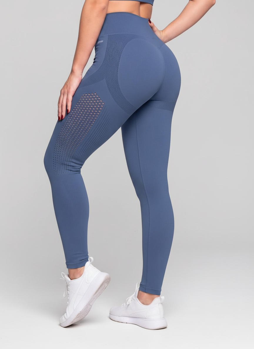 Legging Cintura Alta Microfuros