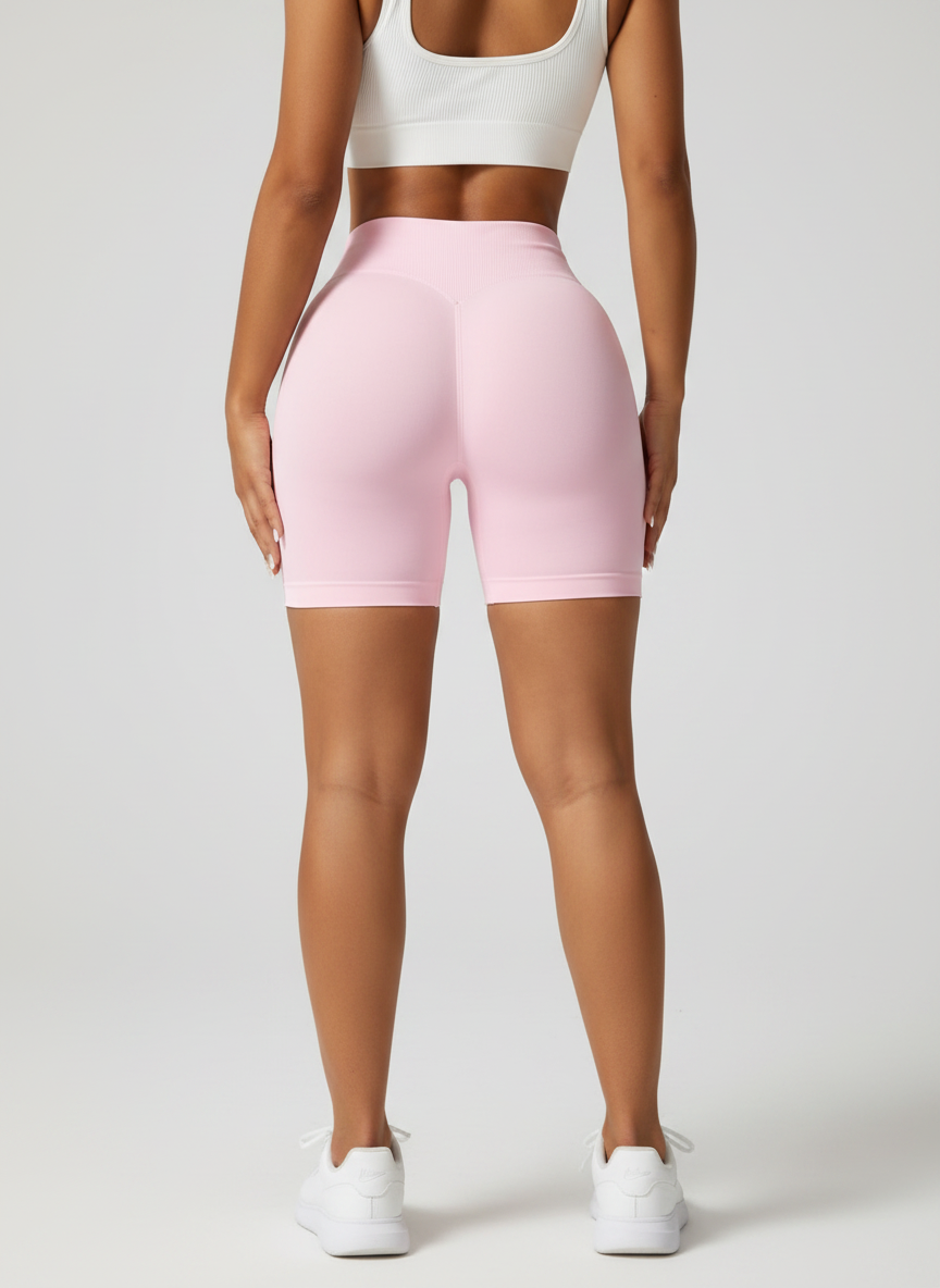 Short Esportivo Cós Contrastante Costas Franzida