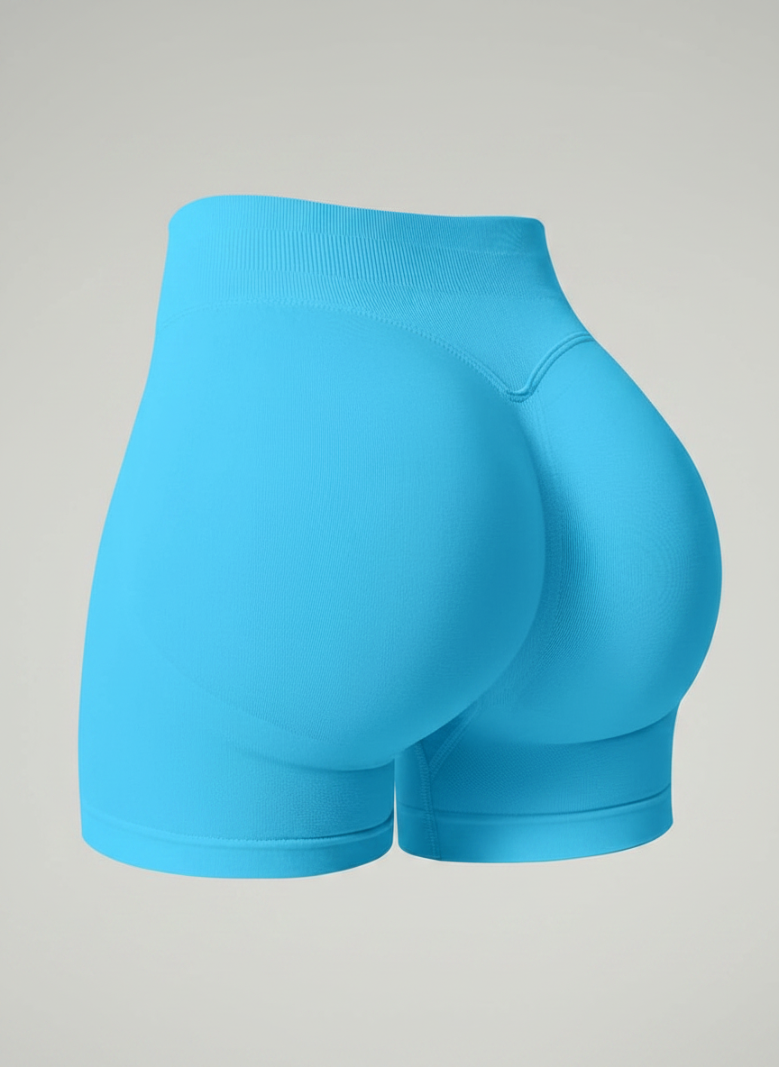 Short Esportivo Cós Contrastante Costas Franzida