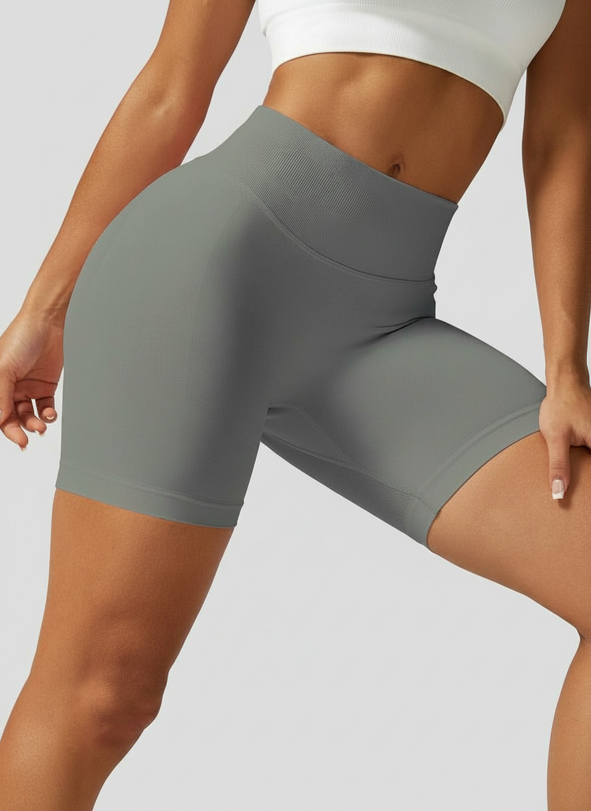 Short Esportivo Cós Contrastante Costas Franzida