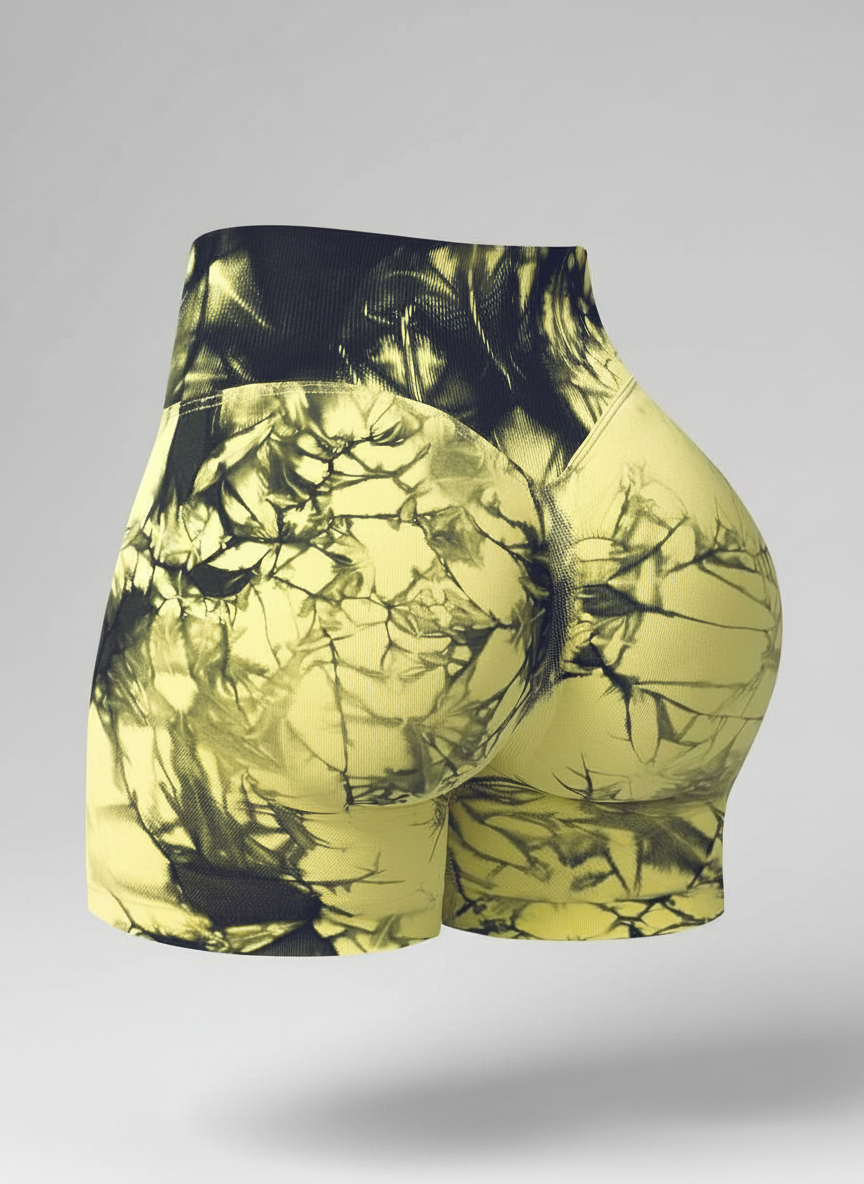Short Esportivo Cós Contrastante Costas Franzida