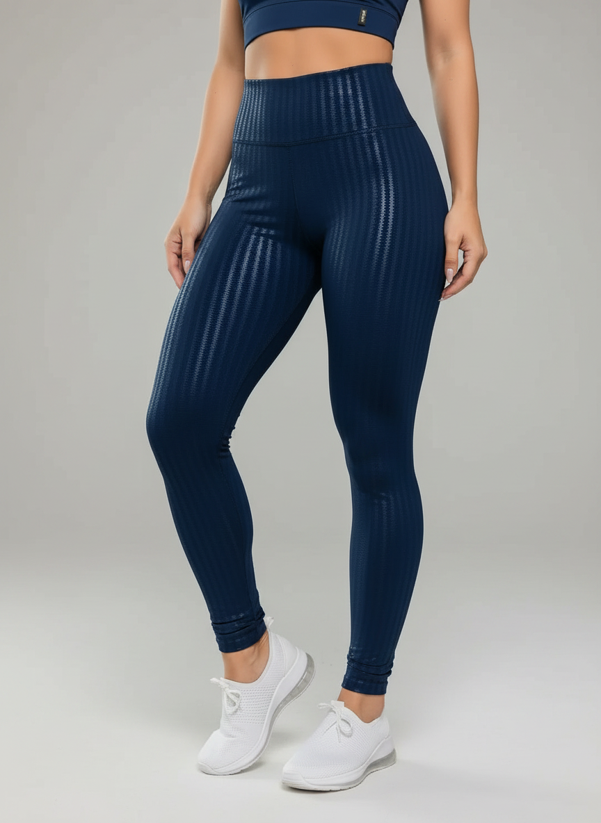 Legging 3D Modeladora Brilhante Cós Alto