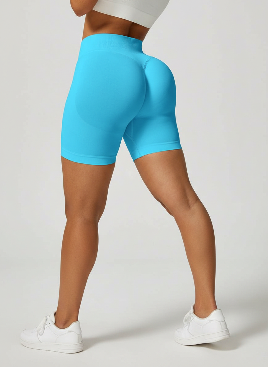Short Esportivo Cós Contrastante Costas Franzida