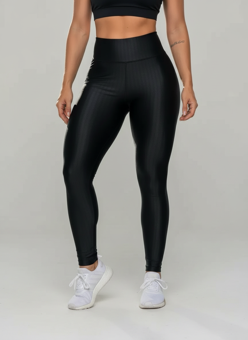 Legging 3D Modeladora Brilhante Cós Alto