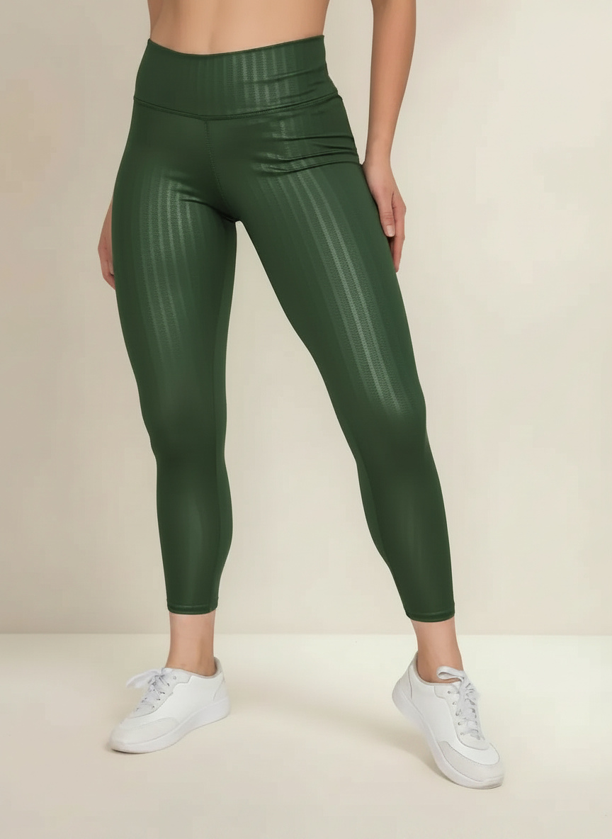 Legging 3D Modeladora Brilhante Cós Alto