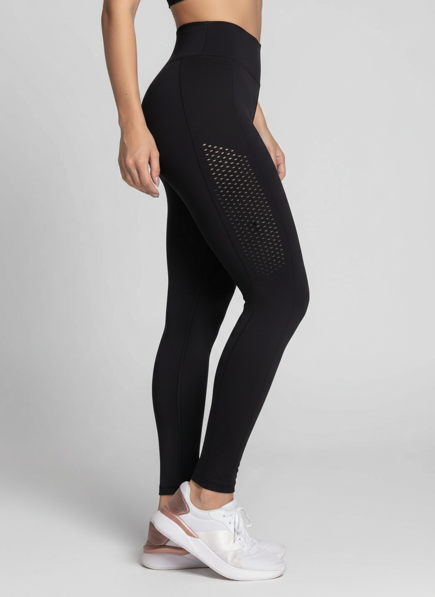 Legging Cintura Alta Microfuros